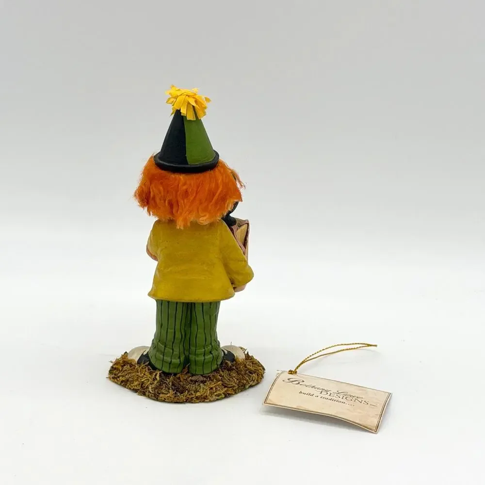 Bethany Lowe Clowning Around Carson Halloween Clown Boy W/ Cat Figurine NEW